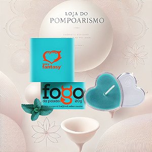 Vela para Massagem Sensual Fogo da Paixão Sabor Menta