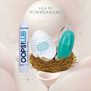 Combo Lubrificante Neutro e Egg Massageador Relaxante + Cone Pompoar dell 40g