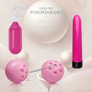 Kit Pompoarismo Cone 20g Hot Flowers - Bola Ben Wa e Personal 13cm