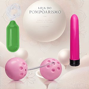 Kit Pompoarismo Cone 50g Hot Flowers - Bola Ben Wa e Personal 13cm