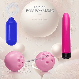 Kit Pompoarismo Cone 60g Hot Flowers - Bola Ben Wa e Personal 13cm