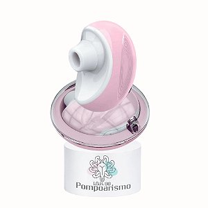 Travel Estimulador Feminino Recarregável com Ondas de Pressão e Estojo Portátil