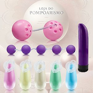 Kit Cones Pompoarismo Ben Wa Colar Tailandês Personal 13cm