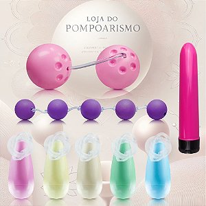 Kit Pompoarismo Completo Bolas Cones Colar Personal Pompoar