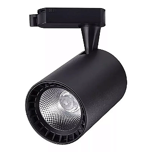 SPOT PRETO 10W 3000K PARA TRILHO ELETRIFICADO GALAXY