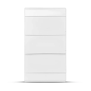 QUADRO DE EMBUTIR STECK OURO BOX 36 DISJ DIN BCO
