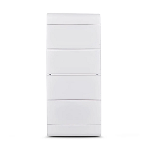 QUADRO DE EMBUTIR STECK OURO BOX 48 DISJ DIN BCO