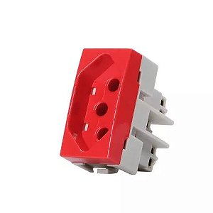 MÓDULO TOMADA 2P+T 20A-250V VERMELHO SLEEK - 15918
