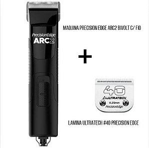 KIT MAQUINA PRECISION EDGE ARC2 BIVOLT C/ FIO COM LAMINA ULTRATECH #40 PRECISION EDGE