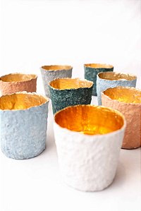 Porta Vela Papier Caqui