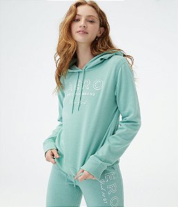 Moletom Feminino com Capuz Azul - Aero