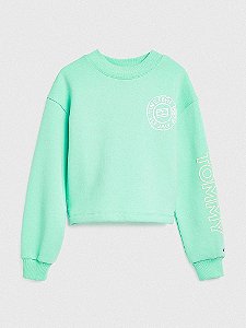 Moletom Infantil Feminino Azul - Tommy