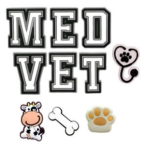 Pins / Botons Para Crocs Kit Medicina Veterinária