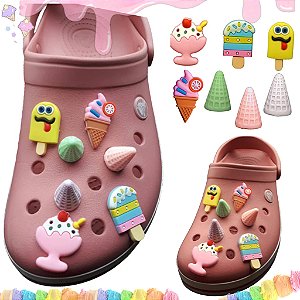 Pins / Botons para Crocs Kit Picolés Coloridos