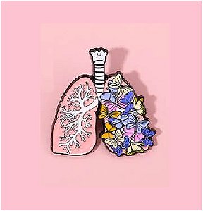 Broche Botton Pin Pulmão Anatomia Pneumologia Medicina