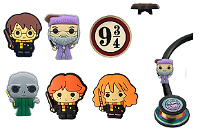 Kit Enfeite Pediatria Estetoscópio Harry Potter Medicina Enfermagem