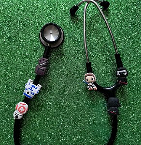 Kit Enfeite Pediatria Estetoscópio Caneta Lápis Star Wars