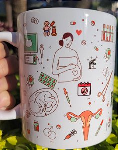 Caneca GO Obstetrícia Ginecologia Medicina