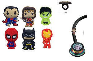 Kit Enfeite Pediatria Estetoscópio Avenger Medicina Enfermagem Vingadores