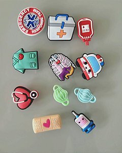 Pins / Botons Para Crocs Kit Saúde Medicina Emergência