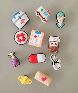 Pins / Botons Para Crocs Kit Saúde Medicina Paramentada