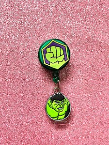 Crachá Retrátil (roller clip) O Incrível Hulk Marvel Heróis