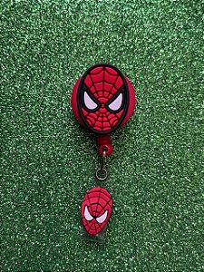Crachá Retrátil (roller clip) Homem Aranha Spider Man Marvel Heróis