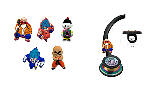 Kit Enfeite Pediatria Estetoscópio Dragon Ball Medicina Enfermagem