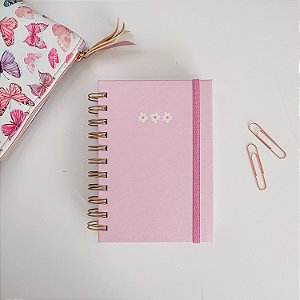Caderno de anotações minizinho rosa