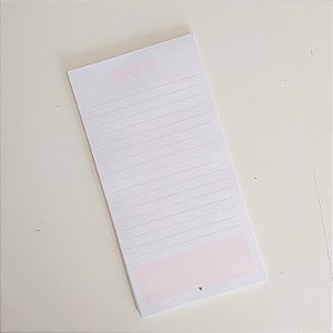 Bloquinho de anotações To do list