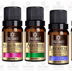 Kit Óleo Essencial Lavanda, Alecrim e Ylang Ylang 10ml (cada)