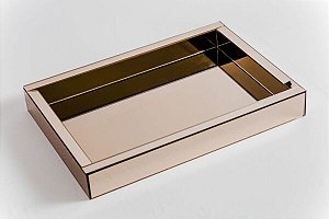 Bandeja Revestida de Espelho BRONZE