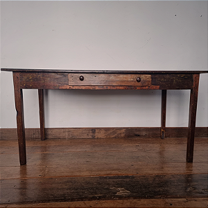Mesa Rústica com Gaveta e Pés Quadrados - 78x162cm (L x C)
