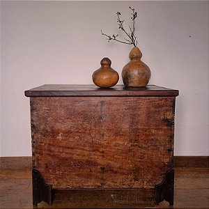 Baú em Madeira com 2 Compartimentos Século XX, MG - 118x66cm (L x P)