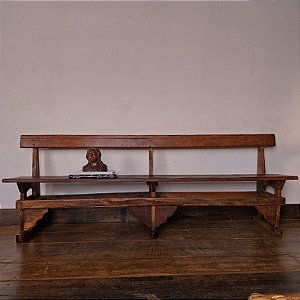 Banco Antigo de Estação Ferroviária – Madeira Maciça, Anos 20 - 2,0m