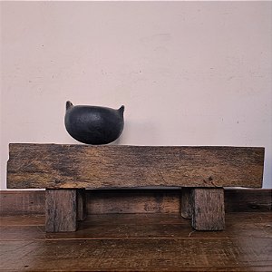 Banco Rústico Brutalista Feito de Máquina de Arroz, Séc. XX - 1,07m