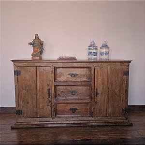 Arcaz Buffet Mineiro em Madeira Maciça – Anos 50/60 - 193x57cm (L x P)