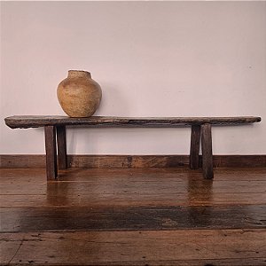 Banco Rústico Antigo em Madeira, Minas Gerais – 2,28m