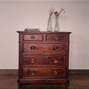 Cômoda Antiga Mineira 5 Gavetas, Década de 1940 - 97x53cm (L x P)