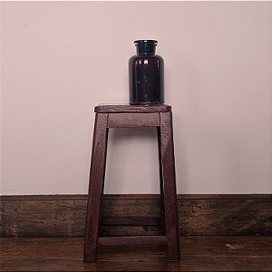 Banqueta Antiga Vermelha Anos 50 - 22x23cm (L x P)