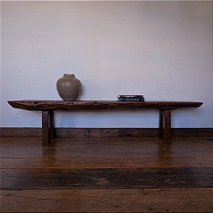 Banco de Fazenda Design Orgânico, Séc. XX - 218x38cm