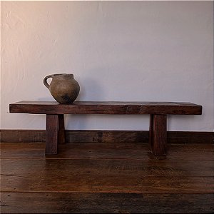 Banco Rústico em Madeira Maciça, Design Robusto - 169x29cm