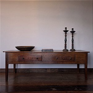 Mesa de Encostar com Gaveta, Século XIX - 223x73x74cm