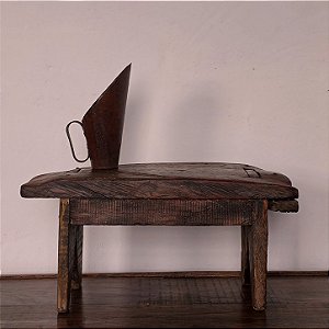 Banqueta de Antigas Casas de Farinha, 1900s - 60x26x29cm