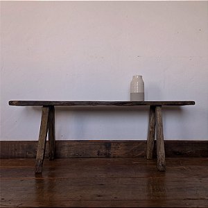 Banco Rural com Pés Inclinados, Início do Séc. XX - 118x24x43cm