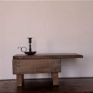 Banquinho Antigo de Casas de Produção de Farinha, Séc. XX - 61x28x27cm