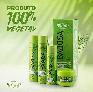 Kit Capilar Babosa 100% Vegetal Rhenuks 4 Itens