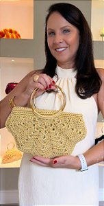 BOLSA ESTER NA COR AMARELO QUEIMADO