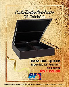 Saldão: Base Baú Queen Bipartido DF Premium (30cm prof.)