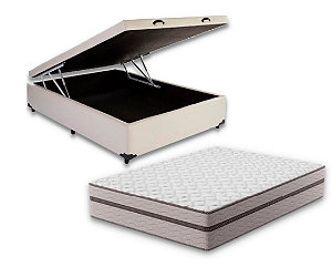 Conjunto Baú Casal (Colchão Master Montreal + Base Baú Econ. 36cm) (Roma)